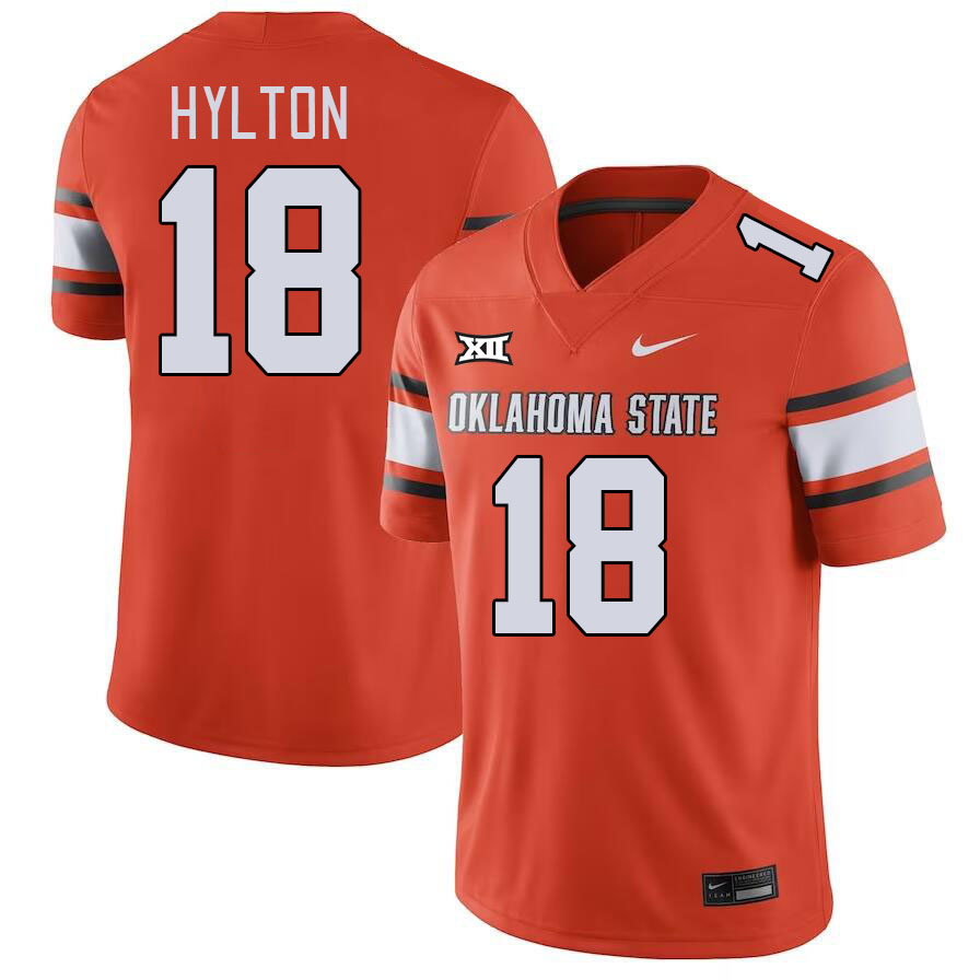 Men #18 Kobe Hylton Oklahoma State Cowboys College Football Jerseys Stitched-Orange